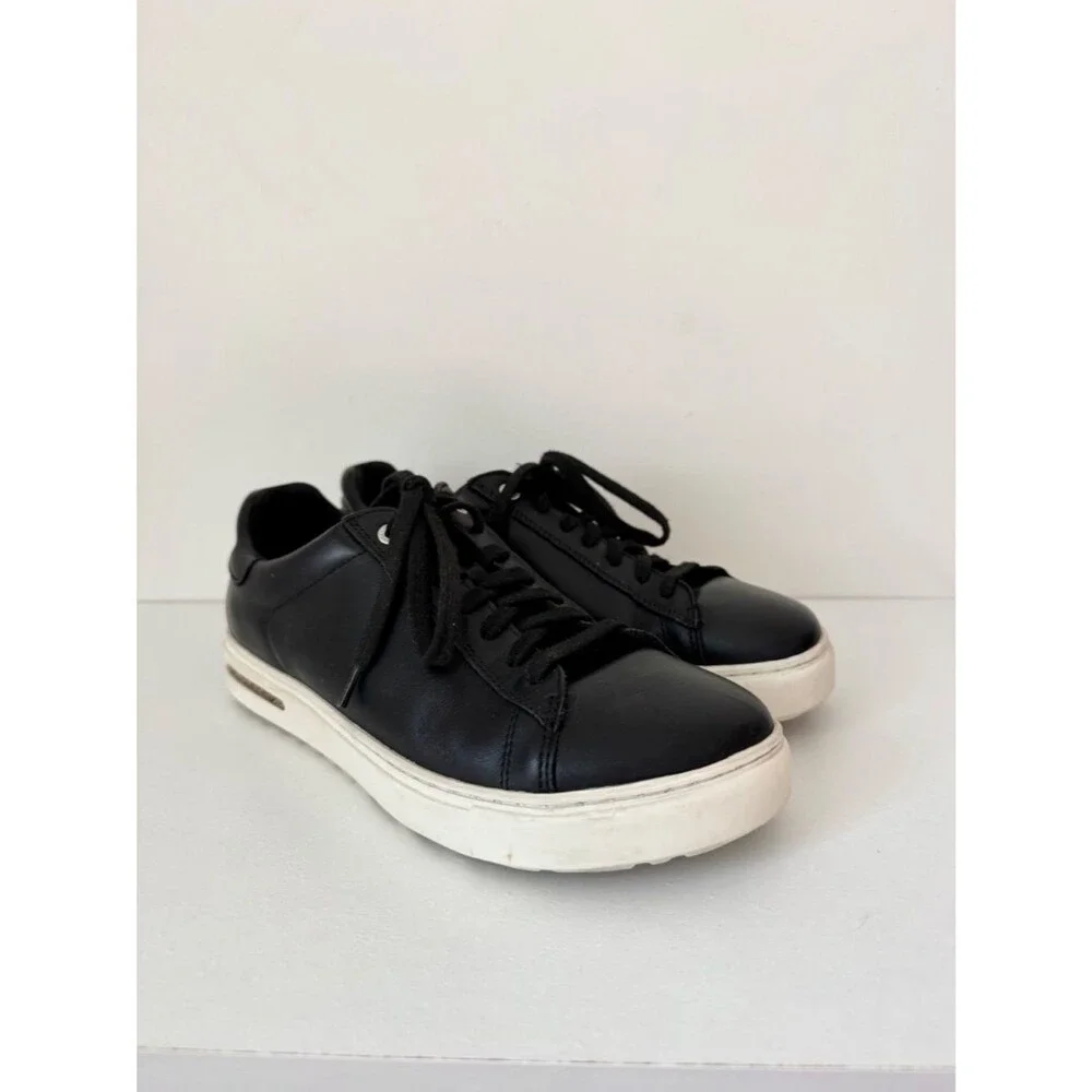 Birkenstock Bend Low Black Leather Lace Up Sneaker | Size 40 (US Women's 9)